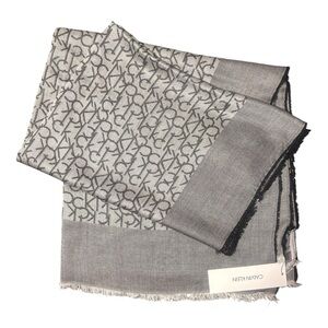 CALVIN KLEIN Monogram CK Pashmina Scarf